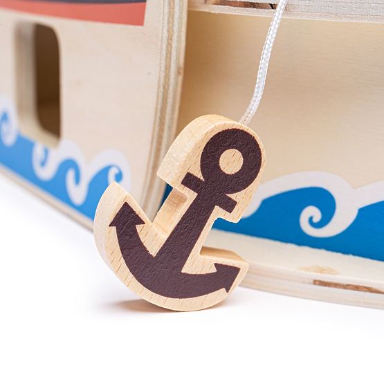 Bigjigs Toys Piracki statek z piratami
