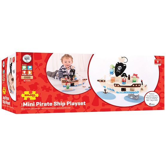 Bigjigs Toys Piracki statek z piratami