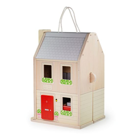 Bigjigs Toys Rozkładany domek z akcesoriami