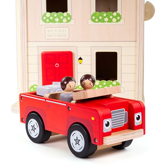 Bigjigs Toys Rozkładany domek z akcesoriami