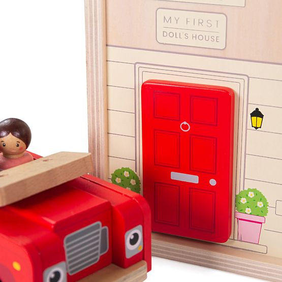 Bigjigs Toys Rozkładany domek z akcesoriami