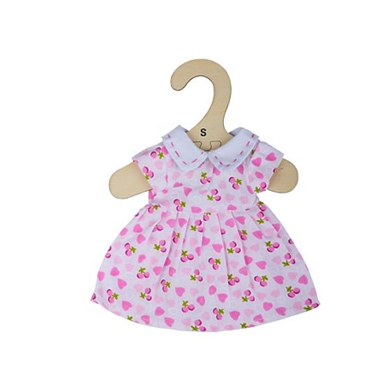 Bigjigs Toys Różowa sukienka w serduszka dla lalki 28 cm