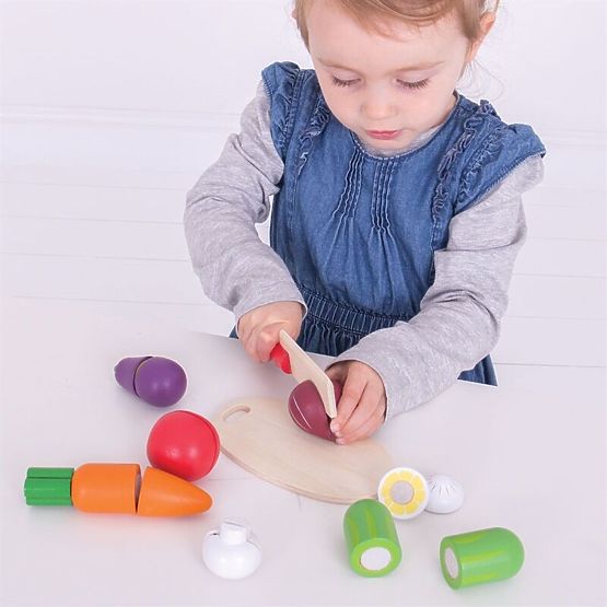 Bigjigs Toys Siekanie warzyw w pudełku