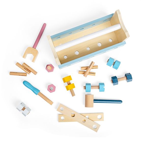 Bigjigs Toys Skrzynka na narzędzia 2 w 1