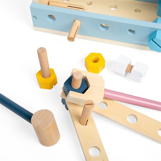 Bigjigs Toys Skrzynka na narzędzia 2 w 1