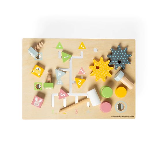 Bigjigs Toys Stół warsztatowy z młotkiem