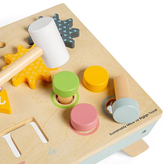 Bigjigs Toys Stół warsztatowy z młotkiem