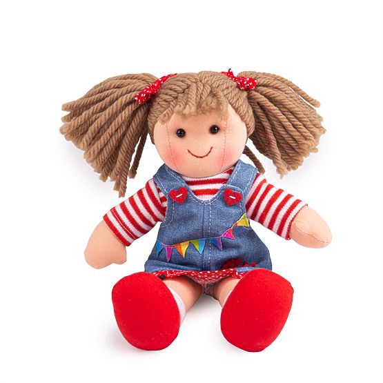 Bigjigs Toys Tkaninowa lalka Hattie 28 cm