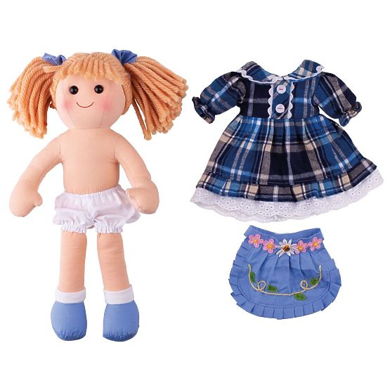 Bigjigs Toys Tkaninowa lalka Katie 34 cm