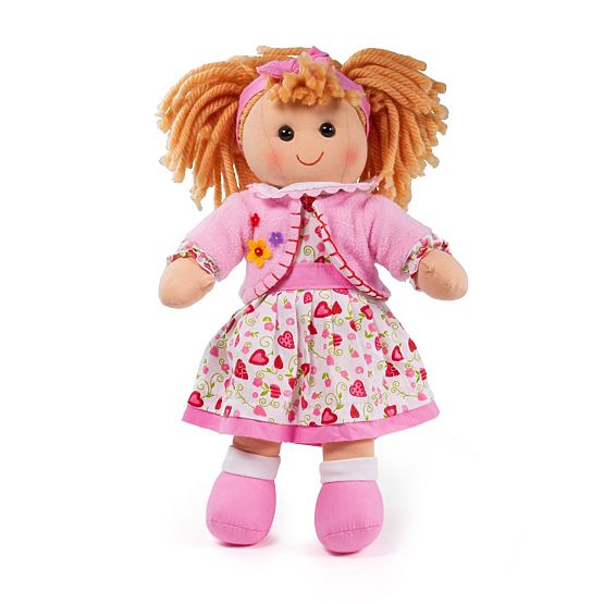 Bigjigs Toys Tkaninowa lalka Kelly 34 cm