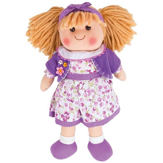 Bigjigs Toys Tkaninowa lalka Laura 34 cm