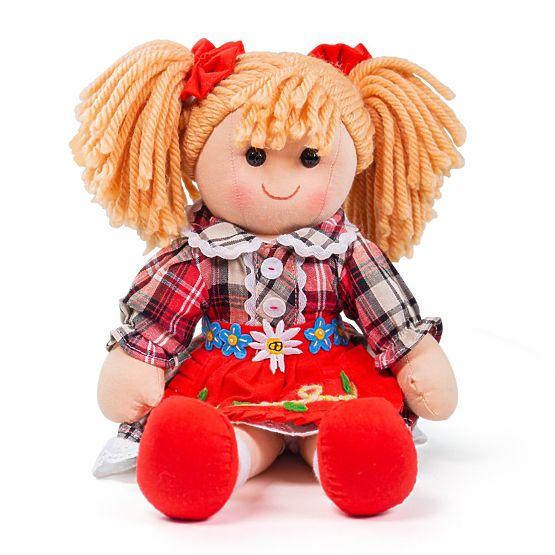 Bigjigs Toys Tkaninowa lalka Mandie 34 cm