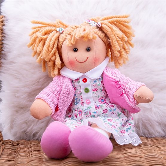 Bigjigs Toys Tkaninowa lalka Poppy 28 cm