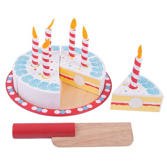 Bigjigs Toys Tort urodzinowy do krojenia