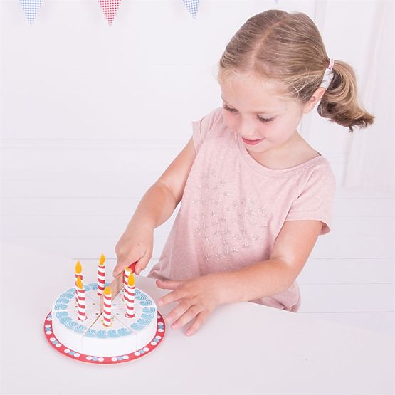 Bigjigs Toys Tort urodzinowy do krojenia