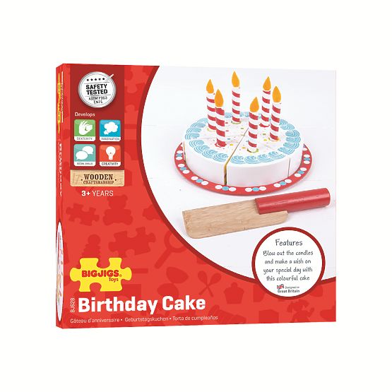 Bigjigs Toys Tort urodzinowy do krojenia