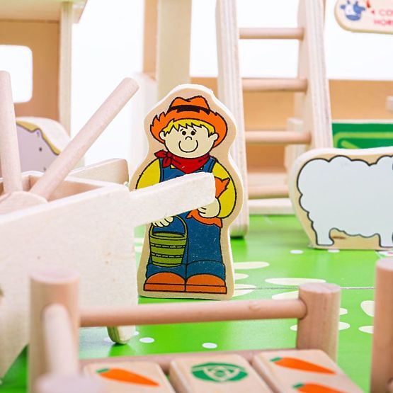 Bigjigs Toys Duża drewniana farma
