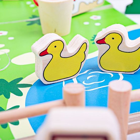Bigjigs Toys Duża drewniana farma