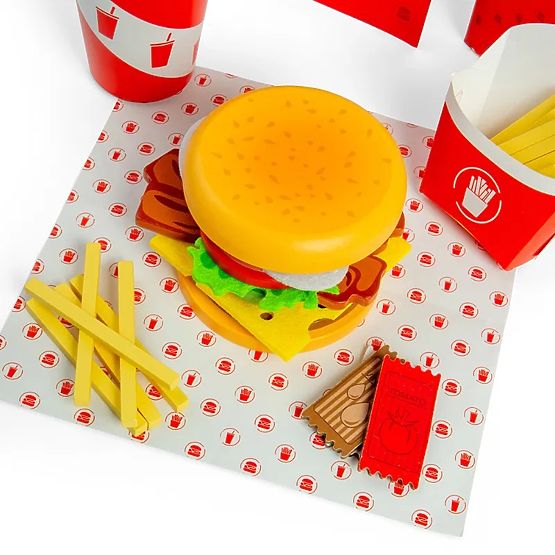 Bigjigs Toys Zestaw Burger i Frytki