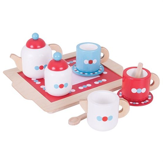 Bigjigs Toys Zestaw do herbaty w kropki