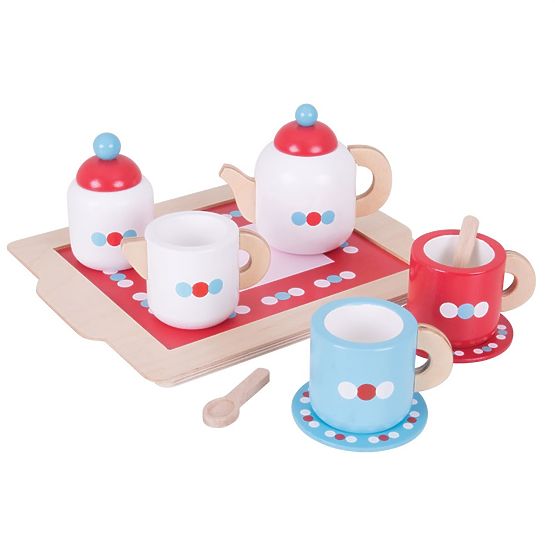 Bigjigs Toys Zestaw do herbaty w kropki