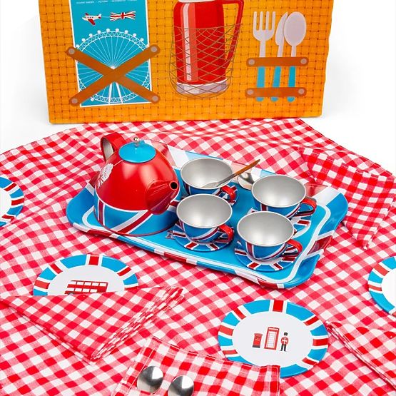 Bigjigs Toys Zestaw do herbaty w walizce Londyn