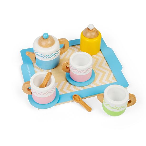 Bigjigs Toys Zestaw do herbaty z tacą