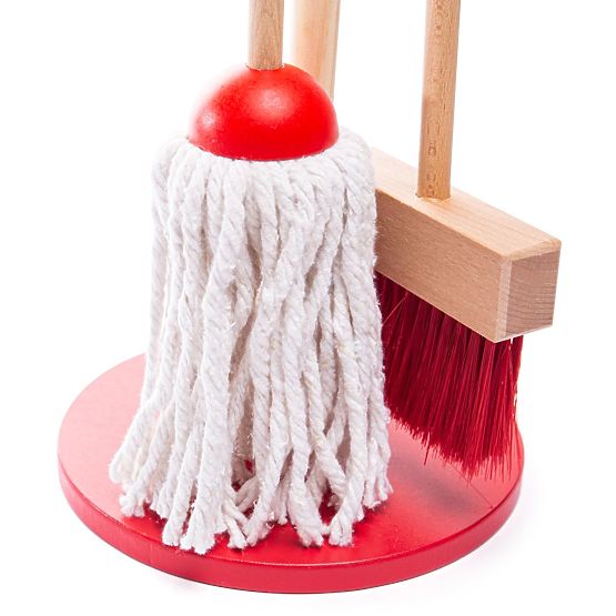 Bigjigs Toys zestaw do sprzątania czerwony