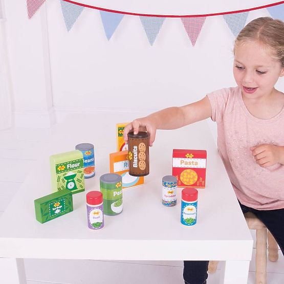 Bigjigs Toys Zestaw trwałych produktów spożywczych