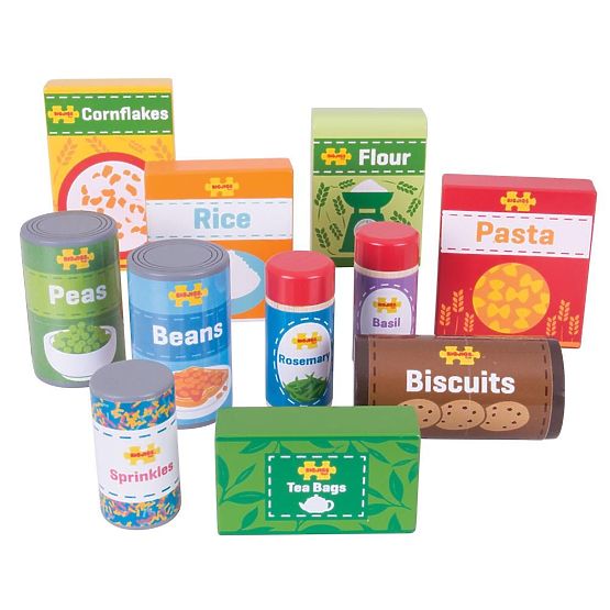 Bigjigs Toys Zestaw trwałych produktów spożywczych