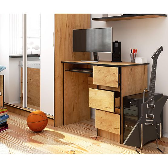 BIURKO A-6 CLP DĄB CRAFT PRAWOSTRONNE