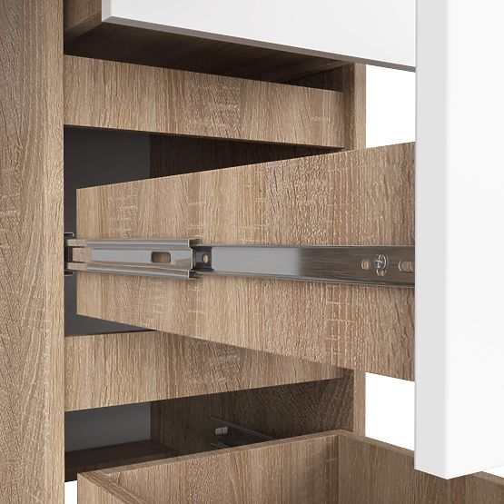 BIURKO A-7 CLP SONOMA / BIAŁY PK PRAWOSTRONNE