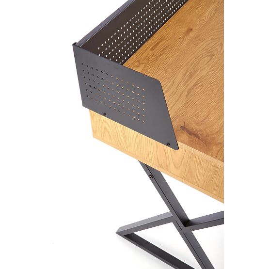 Biurko B43 - dąb złoty / czarny