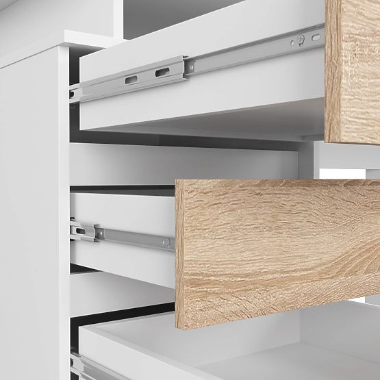 BIURKO CLP 135cm PK BIAŁY / SONOMA