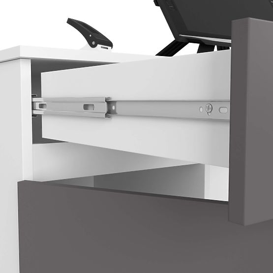 BIURKO CLP A5 2D 2SZ PK BIAŁY / SZARY