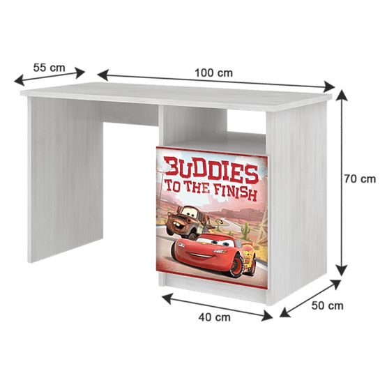 Dziecięce biurko - Minnie OOOPS! - dekor norweskiej sosny