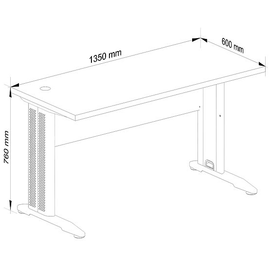 BIURKO KOMPUTEROWE BM-135 BETON