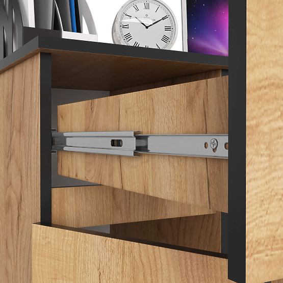 BIURKO KOMPUTEROWE PIKSEL PK DĄB CRAFT - LEWE