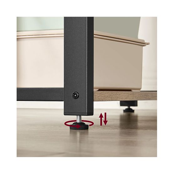 Biurko komputerowe z regałem i regulowanymi nogami dąb sonoma