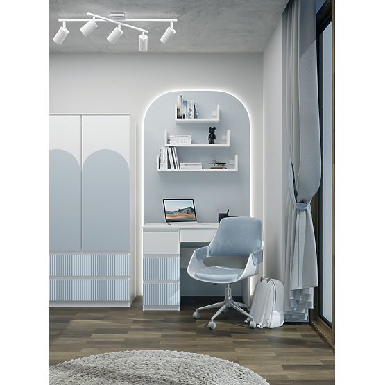 Biurko Mijas LEWE ARTESO BLUE Niebieski