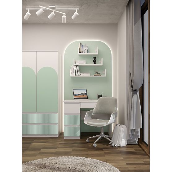 Biurko Mijas LEWE ARTESO MINT Miętowy