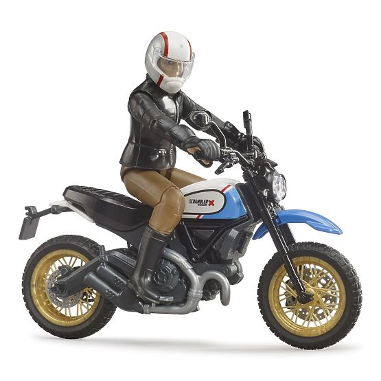 Bruder 63051 BWORLD Motocykl Scrambler Ducati Cafe Racer z jeźdźcem