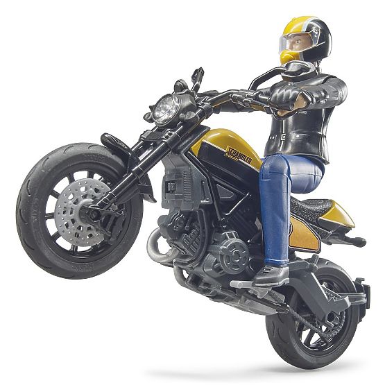 Bruder 63053 BWORLD Motocykl Scrambler Ducati Cafe Racer z jeźdźcem