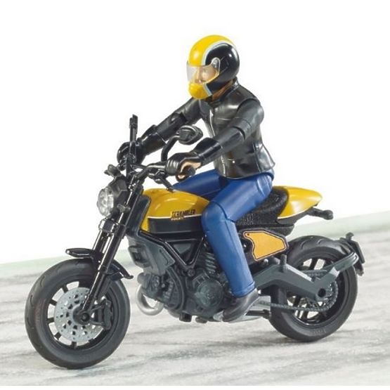 Bruder 63053 BWORLD Motocykl Scrambler Ducati Cafe Racer z jeźdźcem
