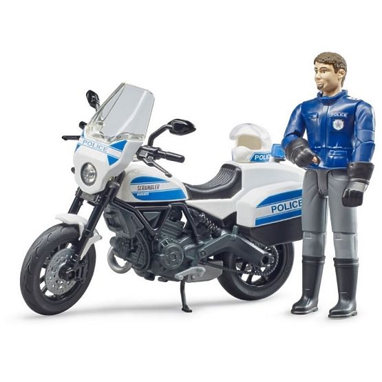 Bruder BWORLD policyjny motocykl Ducati Scrambler z jeźdźcem