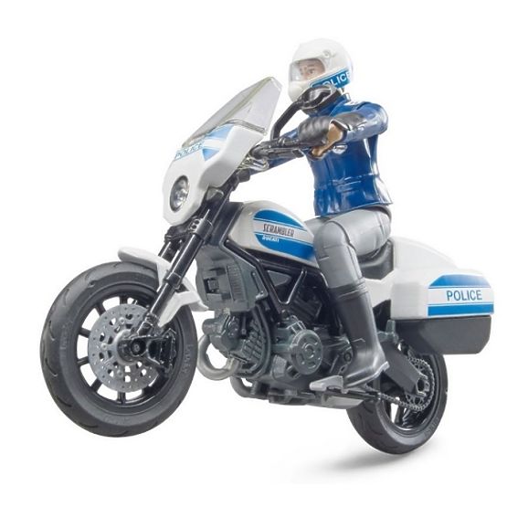 Bruder BWORLD policyjny motocykl Ducati Scrambler z jeźdźcem