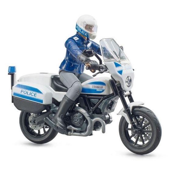 Bruder BWORLD policyjny motocykl Ducati Scrambler z jeźdźcem