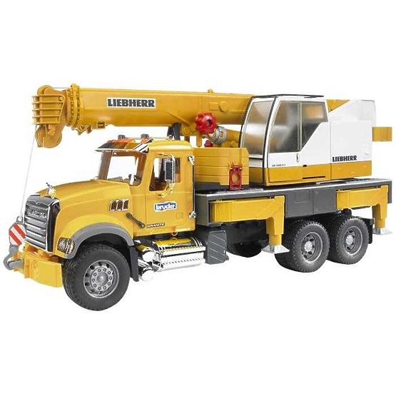 Bruder Ciężarówka MACK Granit dźwig LIEBHERR