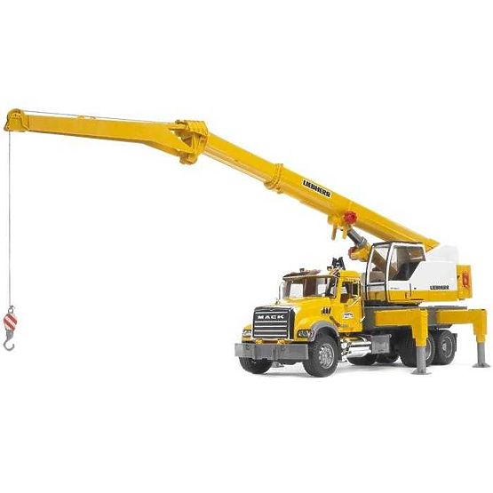 Bruder Ciężarówka MACK Granit dźwig LIEBHERR