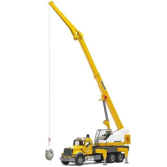 Bruder Ciężarówka MACK Granit dźwig LIEBHERR
